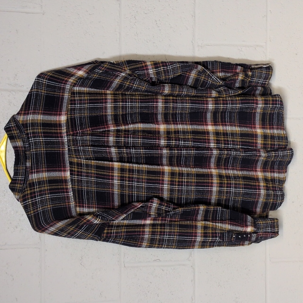 We the Free Hidden-Valley Oversized Button Down Plaid Shirt, XS, Boho Grunge 90s - Picture 6 of 7